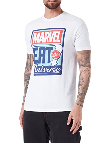 Marvel Herren Memarcots275 T-Shirt, weiß, L von Marvel