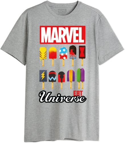 Marvel Herren Memarcots288 T-Shirt, Grau meliert, 56 von Marvel