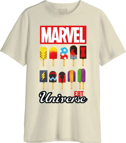 Marvel Herren Memarcots288 T-Shirt, Natur, XL von Marvel