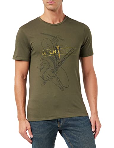 Marvel Herren Memooknts002 T-Shirt, Army, M von Marvel