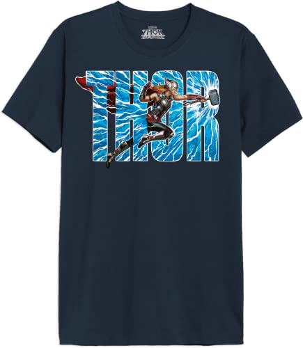 Marvel Herren Metlatmts005 T-Shirt, Marineblau, M von Marvel