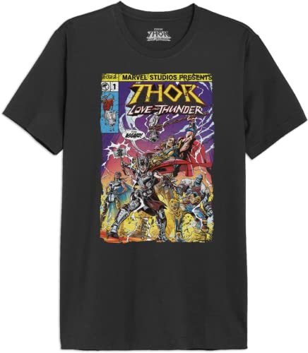 Marvel Herren Metlatmts006 T-Shirt, anthrazit, L von Marvel