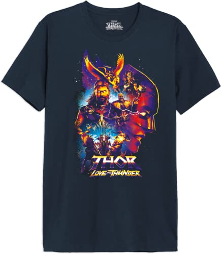 Marvel Herren Metlatmts015 T-Shirt, Marineblau, S von Marvel