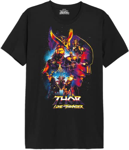 Marvel Herren Metlatmts015 T-Shirt, Schwarz, M von Marvel