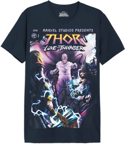 Marvel Herren Metlatmts017 T-Shirt, Marineblau, XXL von Marvel