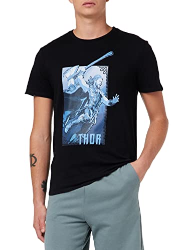 Marvel Herren Metlatmts022 T-Shirt, Schwarz, L von Marvel