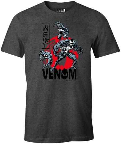 Marvel Herren Mevenoxts147 T-Shirt, Anthracite Melange, S Marvel Herren Mevenoxts147 T-Shirt, Anthracite Melange, S von Marvel