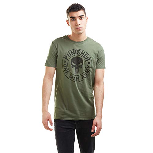 Marvel Herren One Man Army T Shirt, Military Green, M EU von Marvel