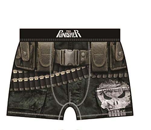 Marvel Herren Punisher Boxer Briefs Unterhose, Night Black, Medium von Marvel