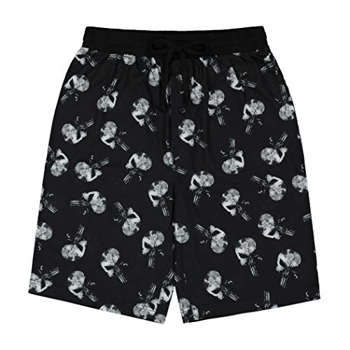 Marvel Herren Schlafshorts Pyjamaunterteil, Punisher Fade to Black, Large (8er Pack) von Marvel