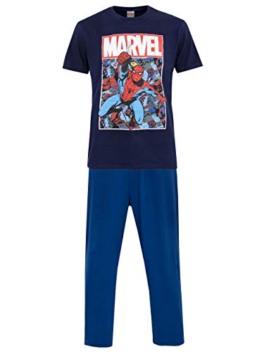 Marvel Herren Spiderman Schlafanzug Blau Large von Marvel