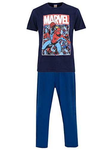 Marvel Herren Spiderman Schlafanzug Blau X-Large von Marvel