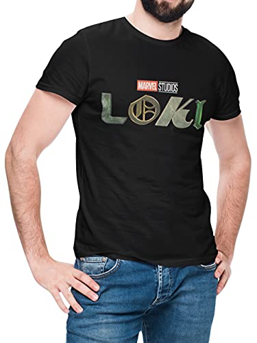 Marvel Herren T-Shirt Loki Schwarz Small von Marvel