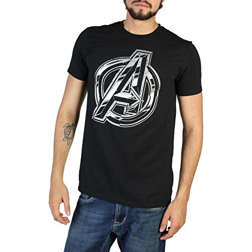 Marvel Herren The Avengers Infinity Logo T-Shirt, Schwarz (Schwarz Schwarz), XXL von Marvel