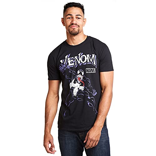 Marvel Herren Venom Attack T-Shirt, Schwarz (Black Blk), X-Large von Marvel