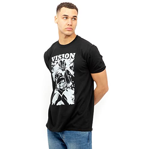 Marvel Herren Vision Mono T-Shirt, Black, Medium von Marvel