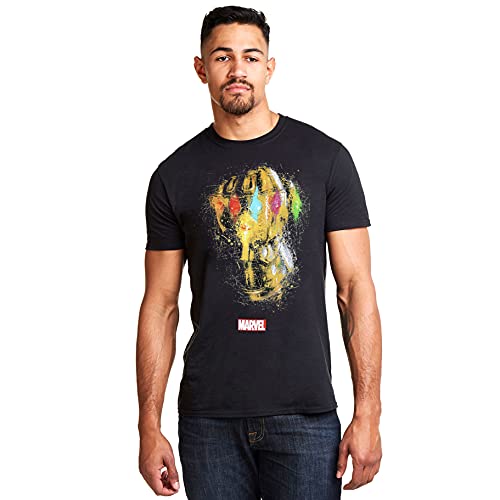 Marvel Herren avengers gauntlet T Shirt, Schwarz (Black Blk), S EU von Marvel