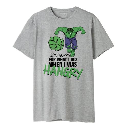 Marvel Herren memarcots276 T-Shirt, Grau meliert, 56 von Marvel