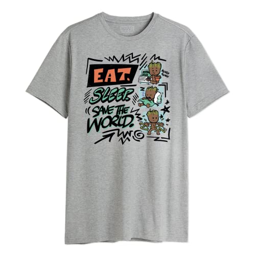 Marvel Herren memarcots290 T-Shirt, Grau meliert, XS Marvel Herren memarcots290 T-Shirt, Grau meliert, XS von Marvel
