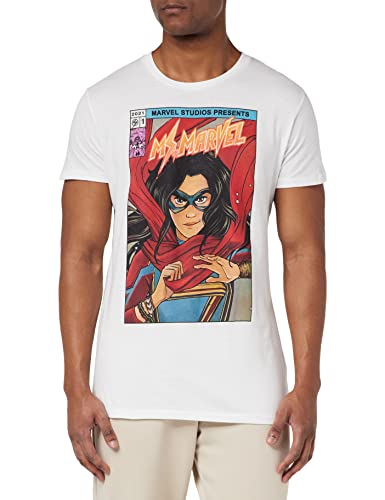 Marvel Herren uxmissmts007 T-Shirt, weiß, L von Marvel