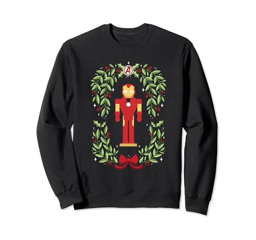 Marvel Holiday Christmas Avengers Holly Iron Man Nutcracker Sweatshirt von Marvel