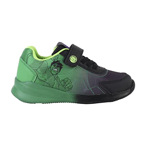 Marvel Hulk Schuhe für Jungen, Sportschuhe für Jungen, Hulk Sneakers für Jungen, Größen EU 28 bis 35 (Mehrfarbig, EU Schuhgrößensystem, Kleinkind, Herren, Numerisch, M, 28) von Marvel