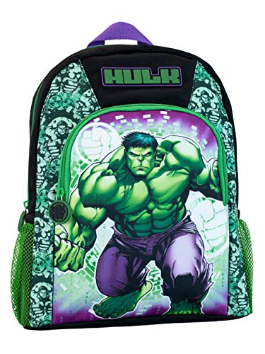 Marvel Hulk Rucksack | Avengers Schulrucksack für Jungen | Der Unglaubliche Hulk Kinderrucksack von Marvel