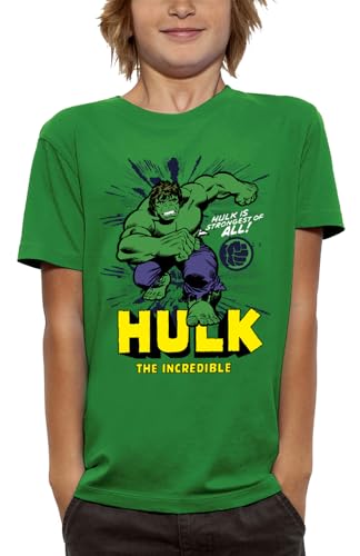 Marvel Hulk T-Shirt – Offiziell Lizenziertes Avengers-Produkt – Kind – Größe 6 Jahre – Grün von Marvel