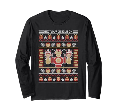 Marvel Iron Man Get Your Jingle On Holiday Sweater Langarmshirt von Marvel