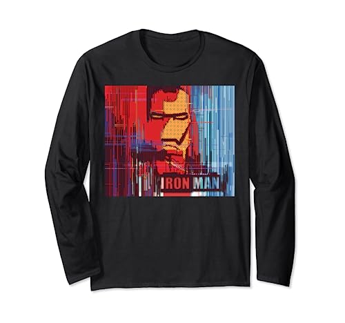 Marvel Iron Man Glitched Poster Langarmshirt von Marvel