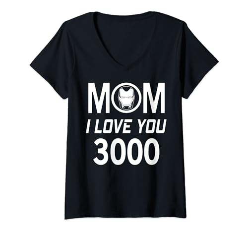 Marvel Iron Man Mom I Love You 3000 Muttertag T-Shirt mit V-Ausschnitt von Marvel