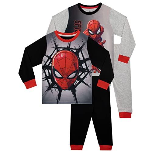 Marvel Jungen 2er-Pack Schlafanzug Spiderman Mehrfarbig 122 von Marvel