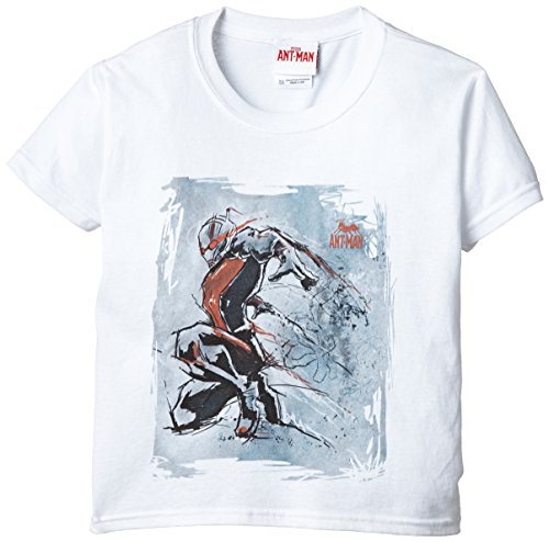 Marvel Jungen ANT Man Art Sketch Short Sleeve T-Shirt Gr. 9 Jahre, Weiß von Marvel