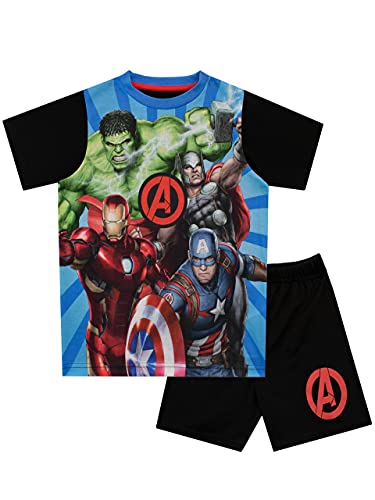 Marvel Jungen Avengers Schlafanzug Blau 134 von Marvel