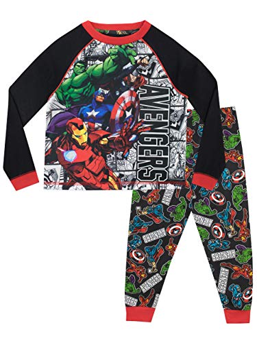 Marvel Jungen Avengers Schlafanzug Mehrfarbig 128 von Marvel