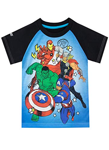 Marvel Jungen Avengers T-Shirt Blau 104 von Marvel