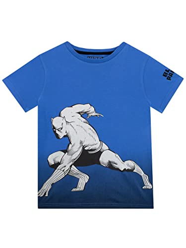 Marvel Jungen Black Panther T-Shirt kurzärmelige Oberteil für Kinder Blau 116 von Marvel