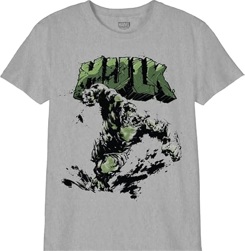 Marvel Jungen Bohulkcts041 T-Shirt, Grau meliert, 10 Jahre von Marvel