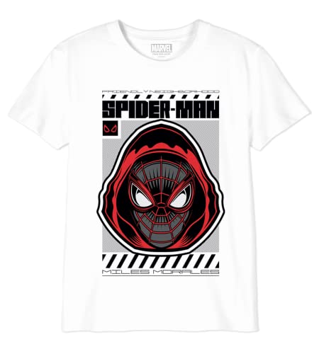 Marvel Jungen Bomagts003 T-Shirt, weiß, 8 Jahre von Marvel