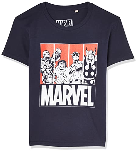 Marvel Jungen Bomarcots167 T-Shirt, Marineblau, 6 Jahre von Marvel