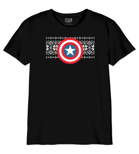 Marvel Jungen Bomarcots181 T-Shirt, Schwarz, 8 Jahre von Marvel