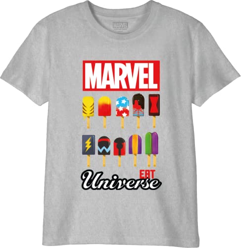 Marvel Jungen Bomarcots190 T-Shirt, Grau meliert, 10 Jahre von Marvel