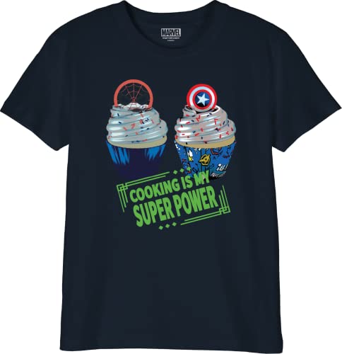 Marvel Jungen Bomarcots201 T-Shirt, Marineblau, 12 Jahre von Marvel