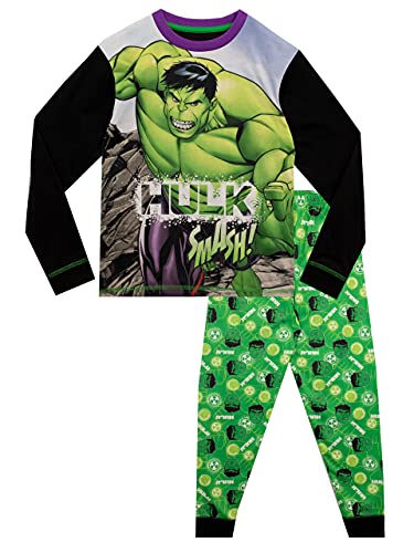 Marvel Jungen Schlafanzug The Incredible Hulk Schwarz 134 von Marvel