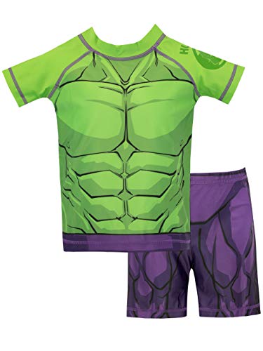 Marvel Jungen Der Unglaubliche Hulk Zweiteiliger Badeanzug Grün 110 von Marvel