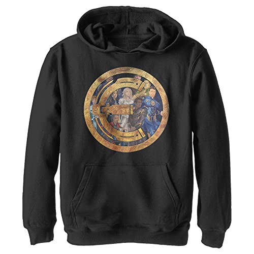 Marvel Jungen Eternals Badge Group Shot Hoodie, Schwarz, M von Marvel