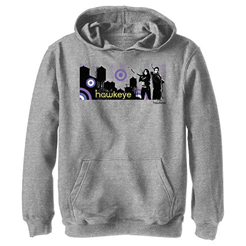 Marvel Jungen Hawkeye City Stencil Graphic Hoodie, Athletisch Heather, S von Marvel