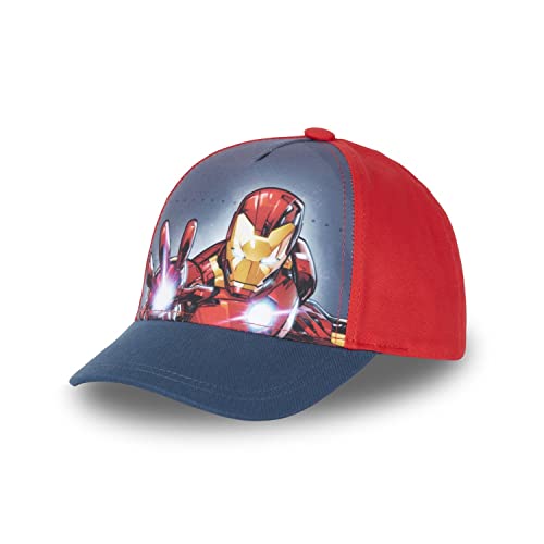 Marvel Cap Kinder Empfindliche Haut, Kappe Jungen, Ultraweich, Rot Schwarz, 52 von Marvel