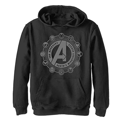 Marvel Jungen Klassisch Avenger Emblems Hoodie, Schwarz, L von Marvel