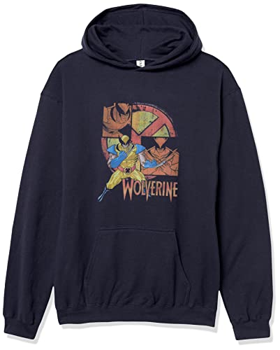 Marvel Jungen Klassischer Kapuzensweatshirt mit Kralleneinsätzen, Heather Navy, XL von Marvel